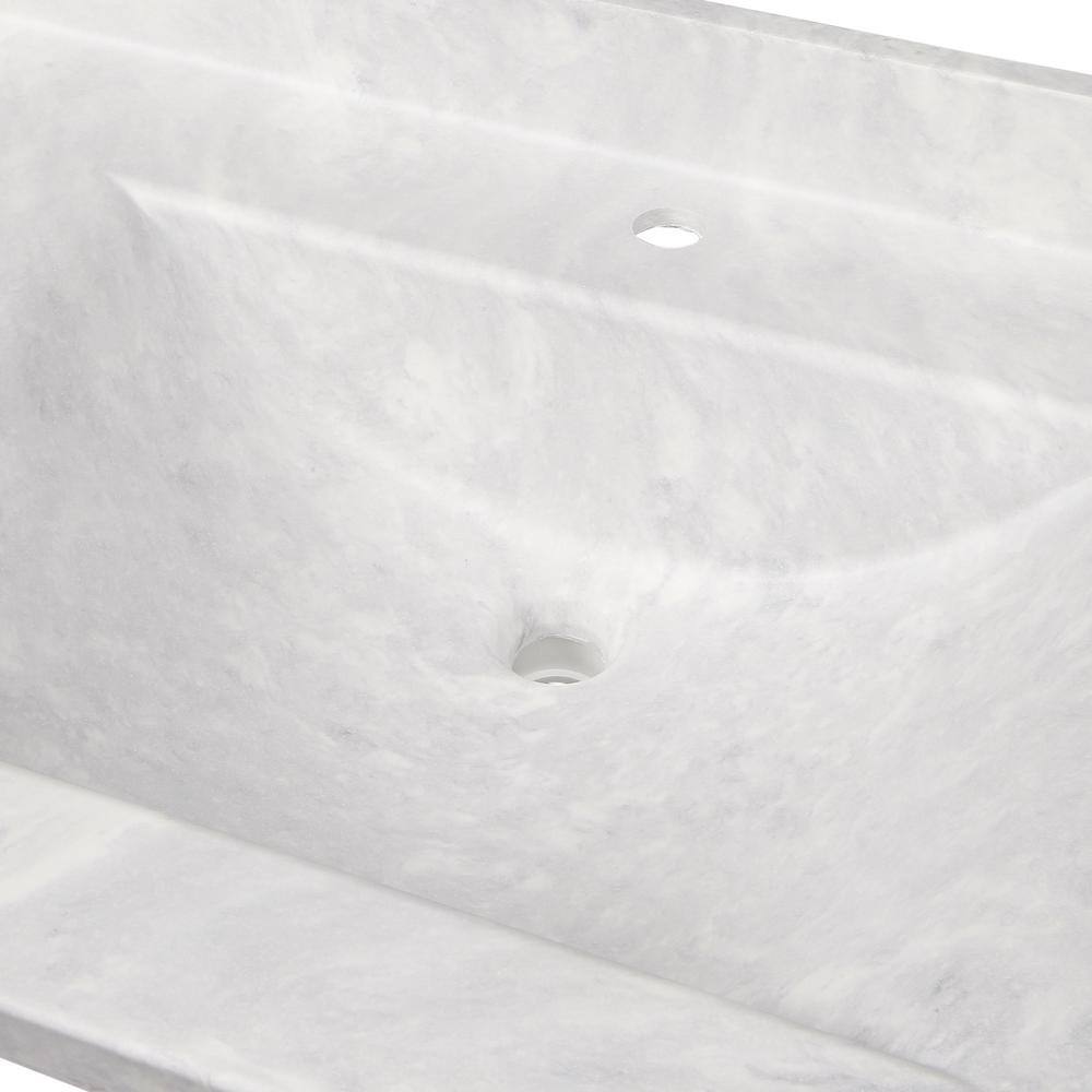 Ice Composite Stone 37'' Single Bathroom Vanity Top with Sink