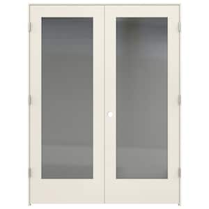 28 in. x 80 in. Tria Primed Left-Hand Mirrored Glass Molded Composite Double Prehung Interior Door