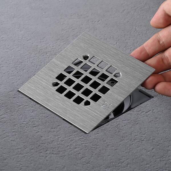 Everbilt 4-1/4 in. Square Universal Snap-In Shower Strainer in