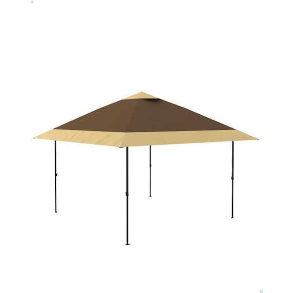 12 ft. x 12 ft. Khaki + Light Khaki Gazebo Pop-Up Canopy Tent