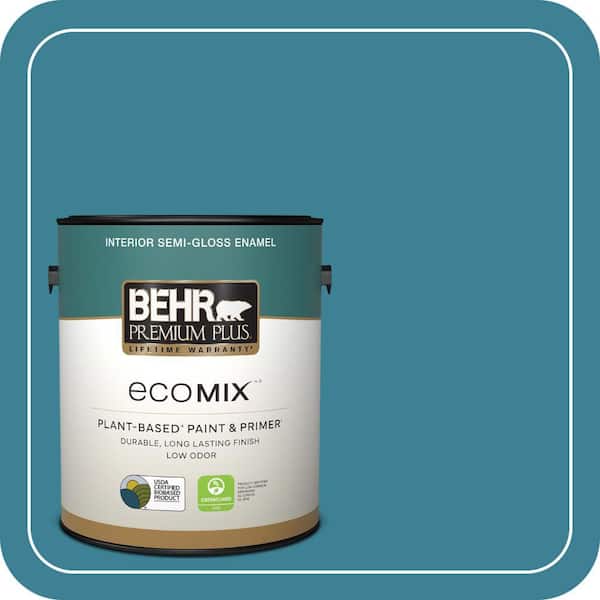 1 gal. #540D-6 Wipeout Semi-Gloss Enamel EcoMix Plant-Based Interior Paint & Primer