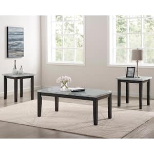Rugge 3-Piece White Coffee Table Set