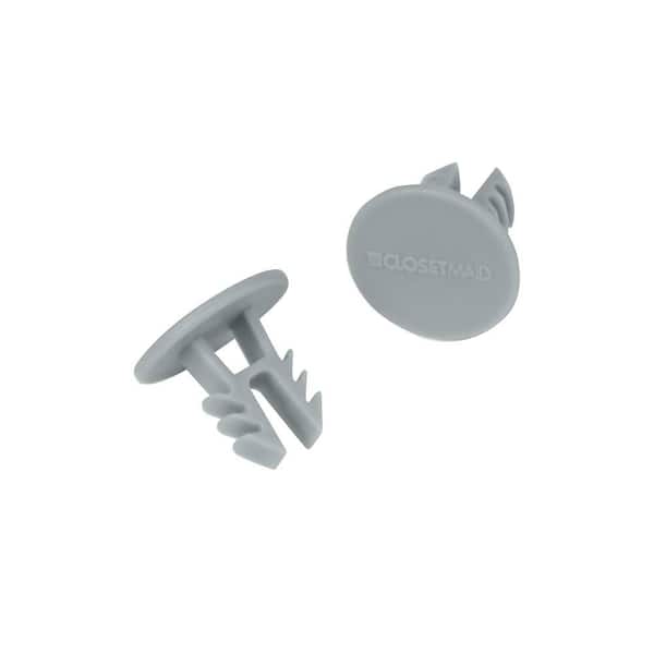 ClosetMaid SuperSlide 11/4 in. Nickel Closet Rod end Caps (2Pack) 35638
