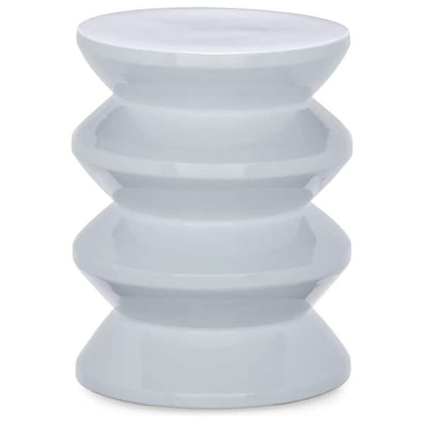 Signature DESIGN BY ASHLEY Lakiness 17.15 in. White Backless Ceramic Non-Upholstered Stool