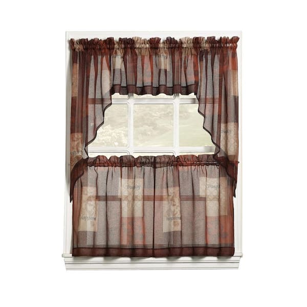 Lichtenberg Multi Colored Watercolor, 36 Length Sheer Curtains