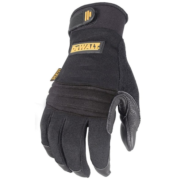 Large Vibration Absorbing Goatskin Padded Palm Performance Work Glove