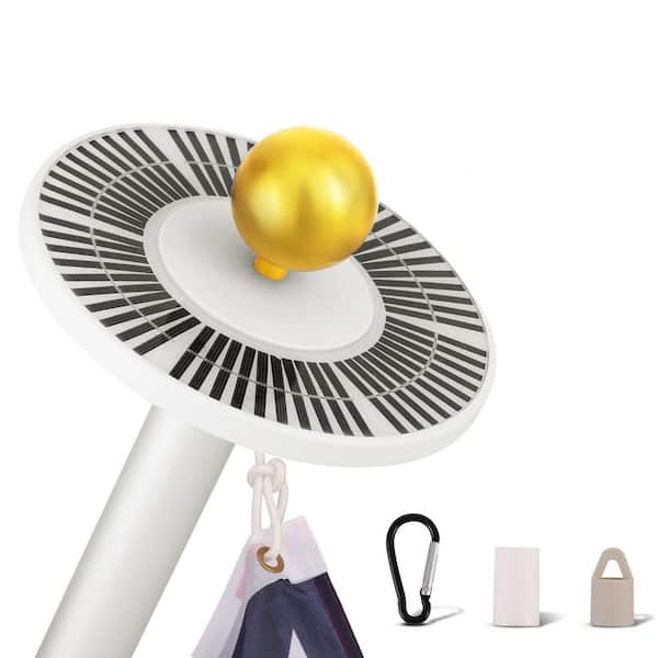 OGETFUUR Solar Flagpole LED Light, Solar Powered Waterproof Lighting on Outdoor Pole Top for 15-25 ft. Poles