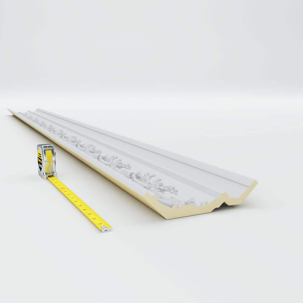 Hampton 94.5" White Polyurethane Crown Moulding