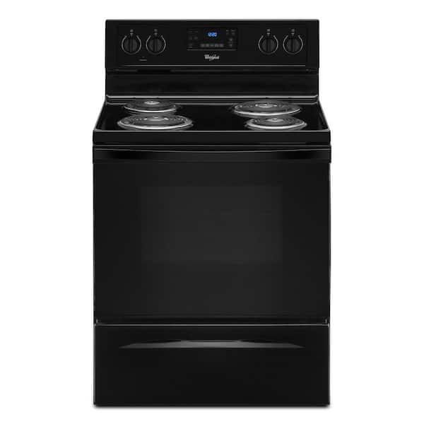 Whirlpool 4.8 cu. ft. Electric Range with Self-Cleaning Oven in Black