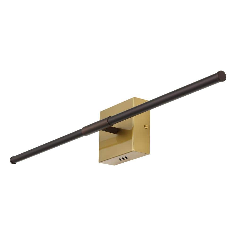 Oil Rubbed Bronze and Brass Gold Dimmable LED Wall Sconce