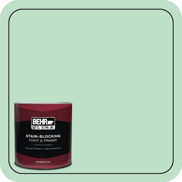 BEHR ULTRA 1 qt. #470C-3 Spirited Green Flat Exterior Paint & Primer