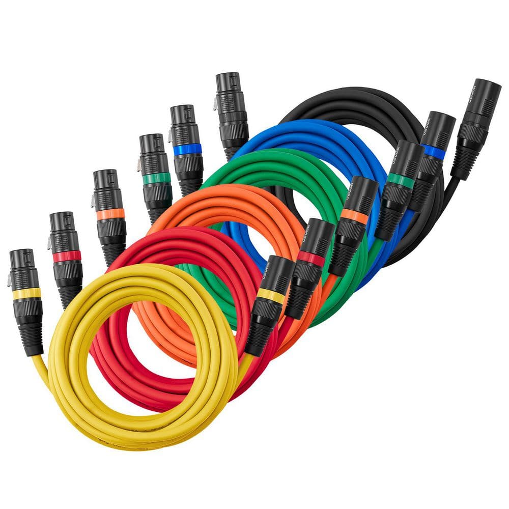 XLR Cable 15 ft. 6 Pack, Shielded Balanced DMX Male to Female Microphone Cables, 3-Pin XLR Mic Speaker Cord Wires price history on PriceWatchPro