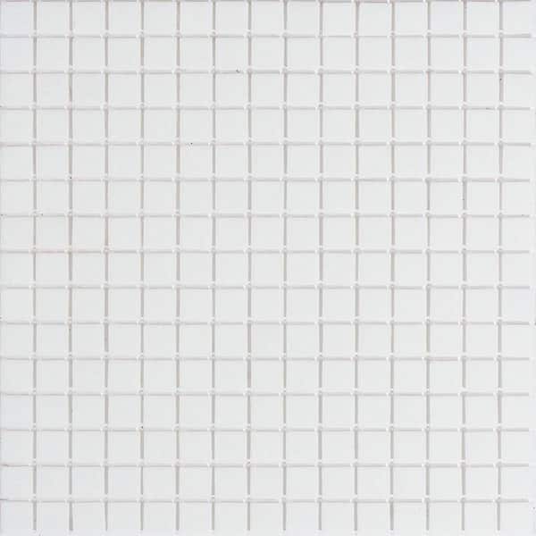 Apollo Tile Dune Glossy Cotton White 12 in. x 12 in. Glass Mosaic Wall and Floor Tile (20 sq. ft./case) (20-pack)
