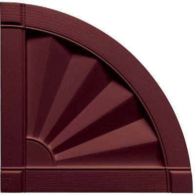 Builders Edge 15 in. x 15 in. Fanfold Design Wineberry Quarter Round Tops Pair #078-DISCONTINUED