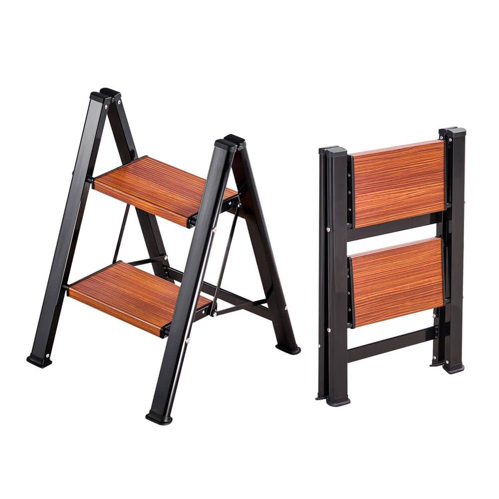 2 Step Ladder, Folding Step Stool with Wide Anti-Slip Pedal and Comfort Handgrip, Lightweight 330 lbs., 2025 Update price history on PriceWatchPro