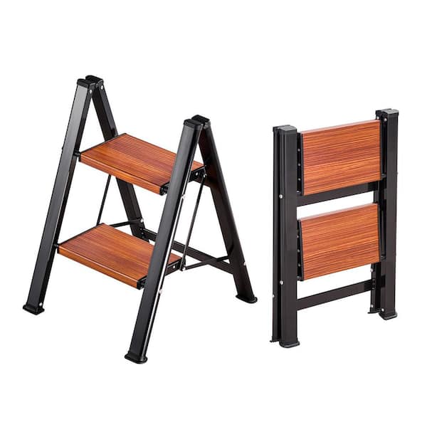 2 Step Ladder, Folding Step Stool with Wide Anti-Slip Pedal and Comfort Handgrip, Lightweight 330 lbs., 2025 Update