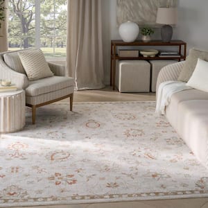 Asher Ivory 8 ft. x 10 ft. All-over design Traditional Area Rug