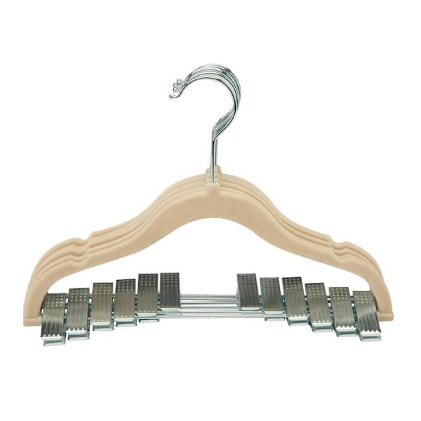 SIMPLIFY Ivory Velvet Hangers 6-Pack