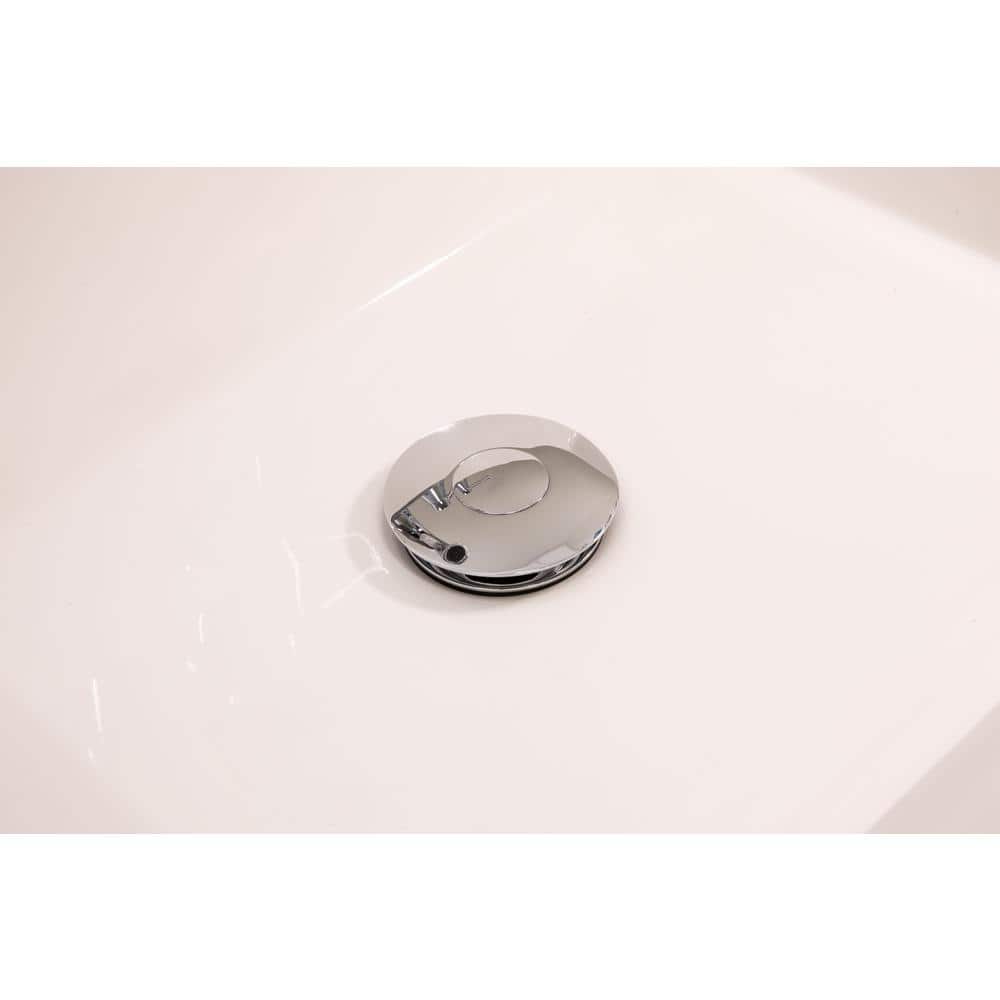 Chrome Push Button Bathroom Sink Drain with Overflow