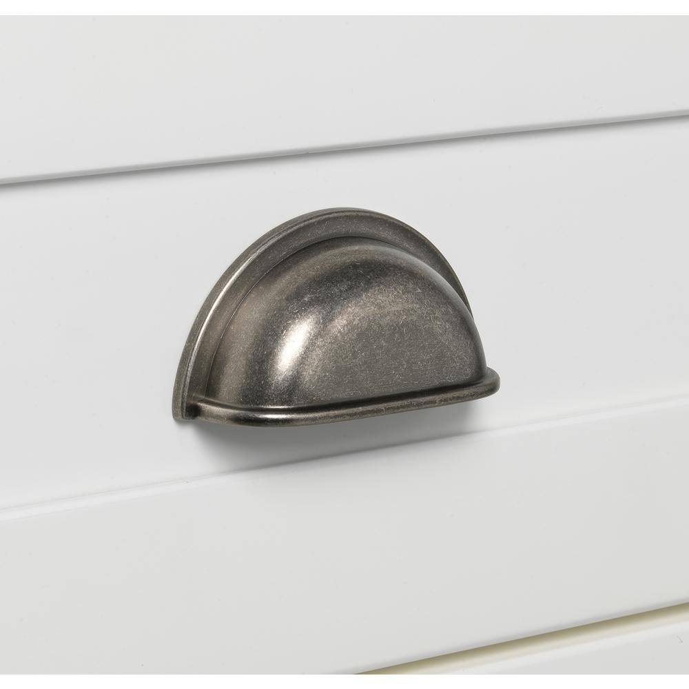 Polished Nickel Traditional Cup Pull with Mounting Hardware