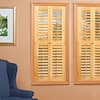 Home Basics Walnut 2-1/4 in. Plantation Real Wood Interior Shutter 39 to 41  in. W x 60 in. L QSPC3960 - The Home Depot