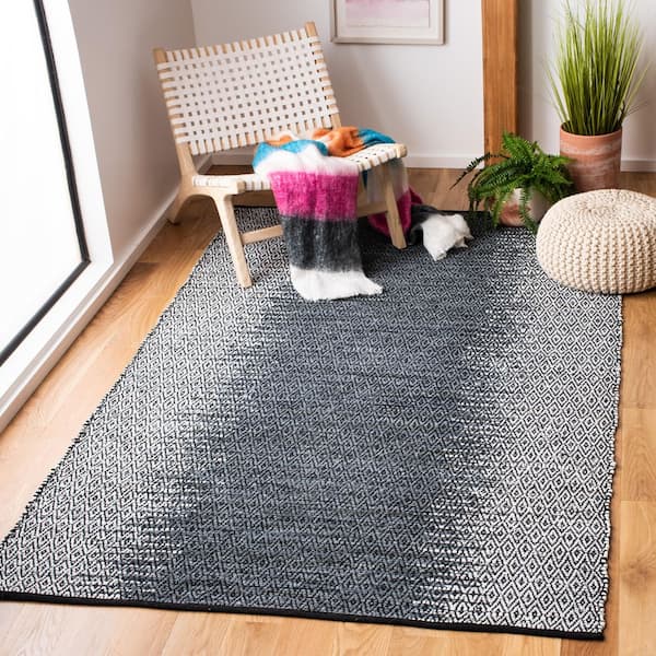 Vintage Leather 2 ft. x 4 ft. Light Gray/Charcoal Striped Distressed Area Rug