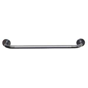 24 in. x 1 in. Steel Knurled Grab Bar in Silver