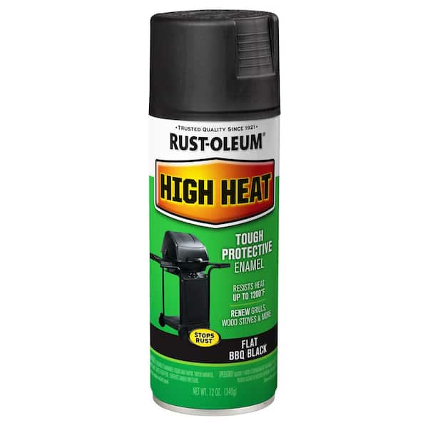 Rust-Oleum Specialty 12 High Heat Flat Bar-B-Que Black  Interior/Exterior Spray Paint (6-Pack) 7778830