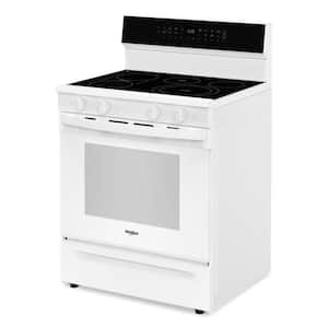 30 in. 5 Element Freestanding Electric Range in White with Air Cooking Technology