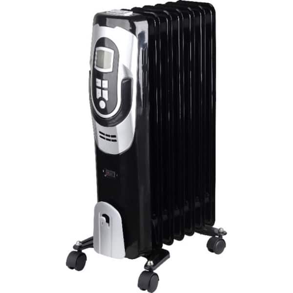 Lifesmart Deluxe 1500-Watt Electric Oil-Filled Radiator with Digital Controls and Easy Glide Casters