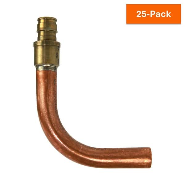 ProPEX 1/2 in. PEX-A Expansion Barb Lead-Free Brass x 4 in. Copper Stub-Out 90-Degree Elbow (25-Pack)