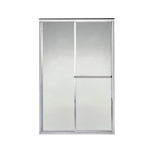 Deluxe 41-46 in. x 66 in. Framed Sliding Shower Door in Silver with Handle