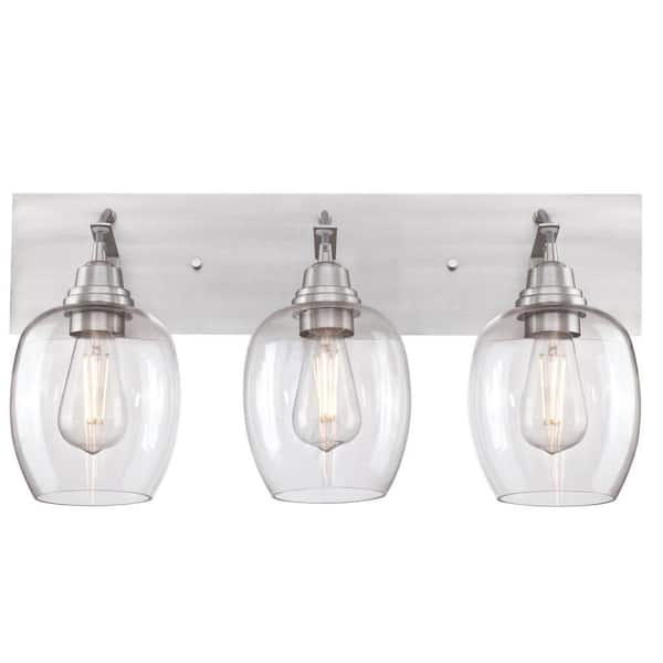 Westinghouse Eldon 3-Light Brushed Aluminum Wall Mount Bath Light