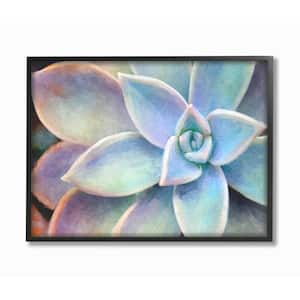 16 in. x 20 in. "Succulent Plant Vibrant Bloom Painting" by Joshua Chace Framed Wall Art