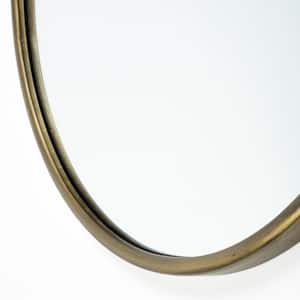 Medium Oval Gold Classic Mirror (36.0 in. H x 24.3 in. W)