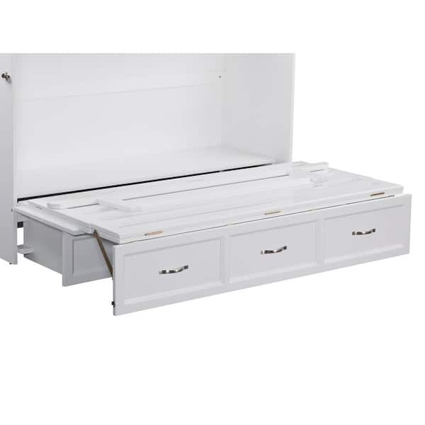 deerfield murphy bed chest queen white with charging station