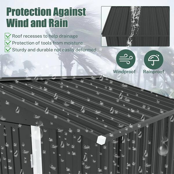 DBSG 5.0サイズ　約300個 BTMWAY 8 ft. W x 6 ft. D Large Outdoor Metal Storage Shed