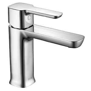 Modern Single Hole Single-Handle Project-Pack Bathroom Faucet in Chrome