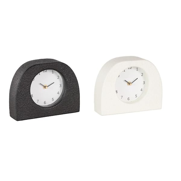 Litton Lane Multi Colored Metal Textured Clock with Gold Accents (Set of 2)