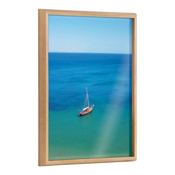 Kate and Laurel Blake "A Lagos Sail" by Rachel Dowd Framed Glass Art Print 24 in. x 18 in.