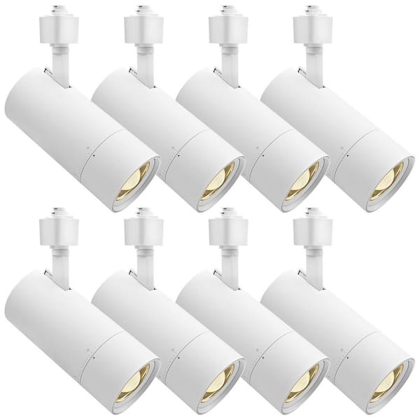 3 In. Zoomable LED Track Light, 5CCT, CRI90, 30W, 2100LM, Dimmable, 358° + 90° Tilt & 20°-50° Beam, ETL, White 8 Pack