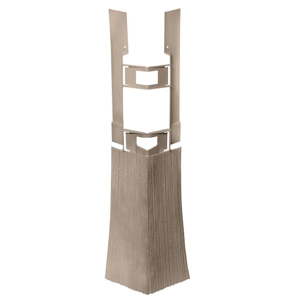 Novik NovikShake 4.75 in. x 9.25 in. HS Hand Split Shake Corner Polymer Corner in Sandstone (5 Per Box, 3.85 lin. ft)