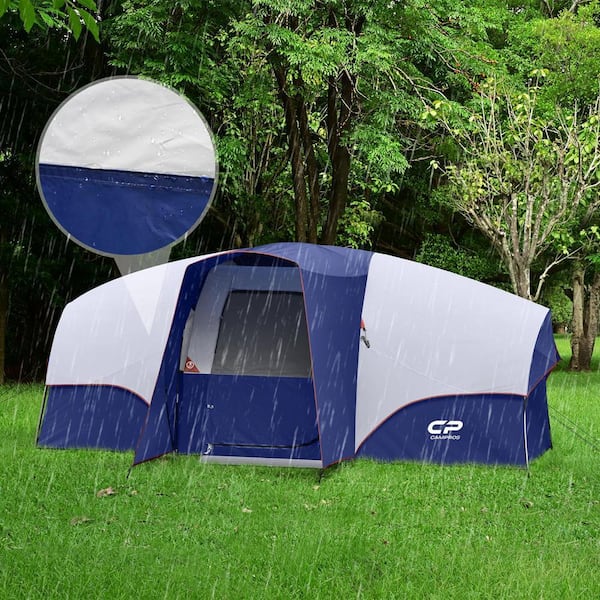 Zeus & Ruta 14 ft. x 9 ft. Navy Blue 8-Person Canopy Portable
