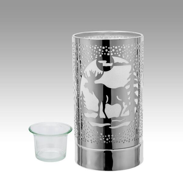 PETERSON ARTWARES Silver Moose Touch Lamp, Essential Oil Diffuser