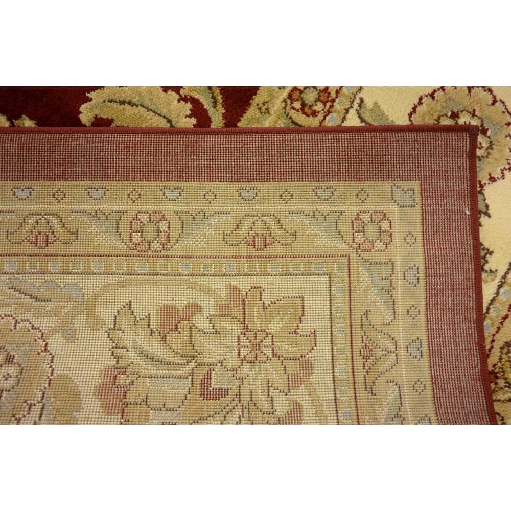 Elegant Voyage 9' x 12' Red Rectangular Easy-Care Synthetic Rug