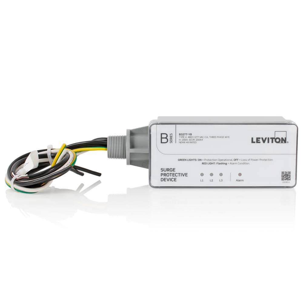 Leviton Type 2 Surge Protective Panel, 480Y/277-Volt AC, 3-phase WYE, 130kA per Phase B3277-YB