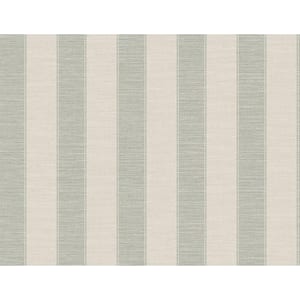 Green and Beige Texture Stripes Paper Non Pasted Strippable Wallpaper Roll (Cover 60.75 sq. ft.)