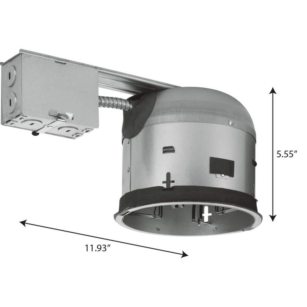 Galvanized Steel 6" LED Shallow Remodel Housing