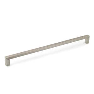 Laconia Collection 12 5/8 in. (320 mm) Brushed Nickel Modern Rectangular Cabinet Bar Pull