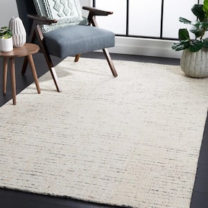 Abstract Ivory/Blue 4 ft. x 6 ft. Speckled Area Rug